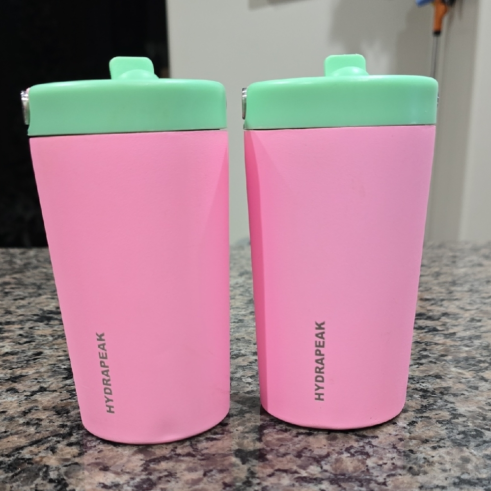 *TWO* Hydrapeak Pink Tumbler's with Teal/Mint Lid